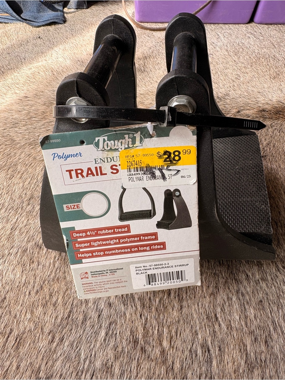 Black Polymer Trail Stirrup - Durable Riding Stirrups